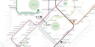 Куала Лумпур MRT на картата 2016