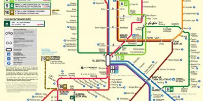 Куала Лумпур MRT на картата