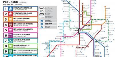 Карта на метрото Куала Лумпур