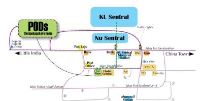 Автогара Куала Лумпур картата