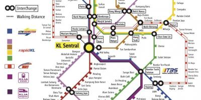 Транспорт Куала Лумпур картата