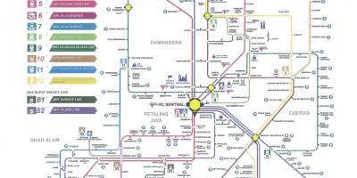 Транзит Куала Лумпур железопътни картата
