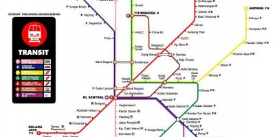 Карта на метрото Куала Лумпур