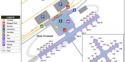 Куала Лумпур международното летище на картата
