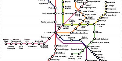 Малайзия карта на метрото