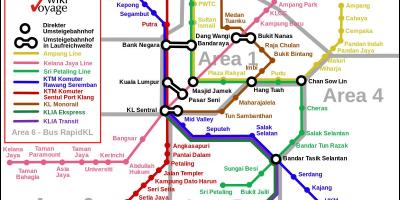 Обществен транспорт Куала Лумпур картата
