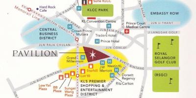Карта на забележителностите на палата на Куала Лумпур