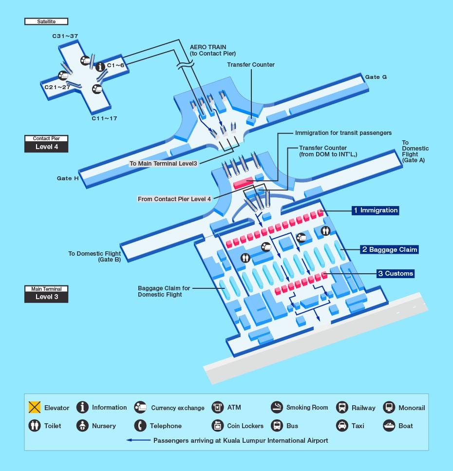 терминал KLIA картата