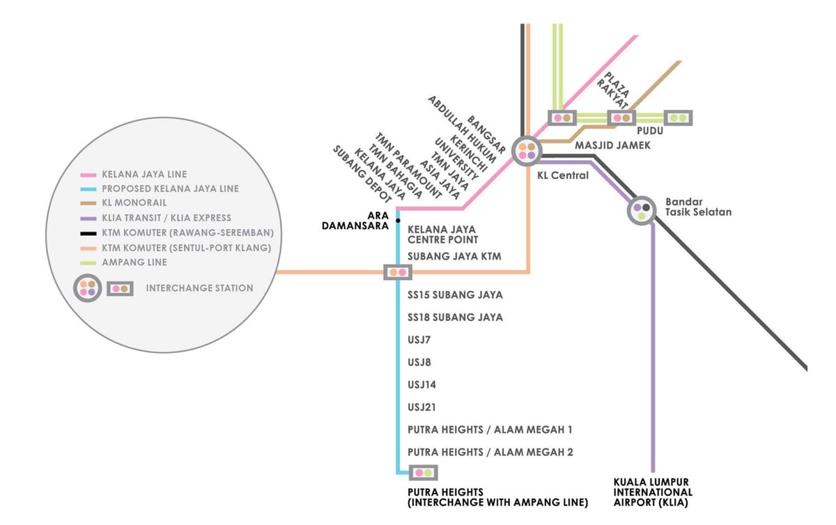 ампанг парк LRT станция на картата