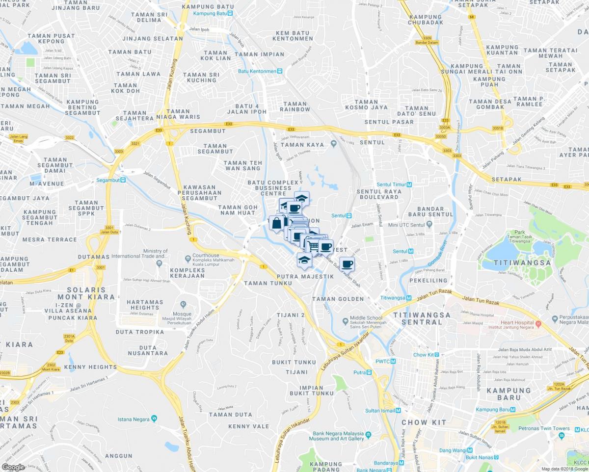 Карта Jalan Ipoh Куала Лумпур