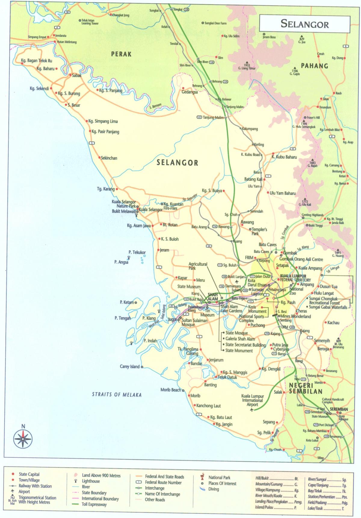 Куала Лумпур Селангор картата