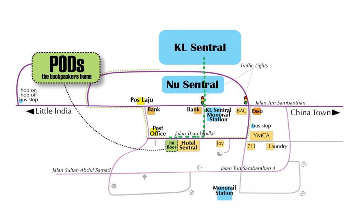 автогара Куала Лумпур картата