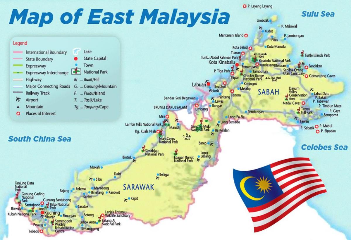 летища в Малайзия картата
