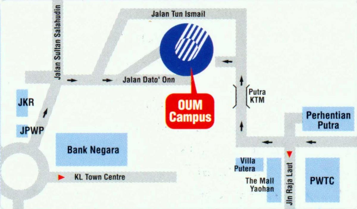 Карта на банката Negara Малайзия място