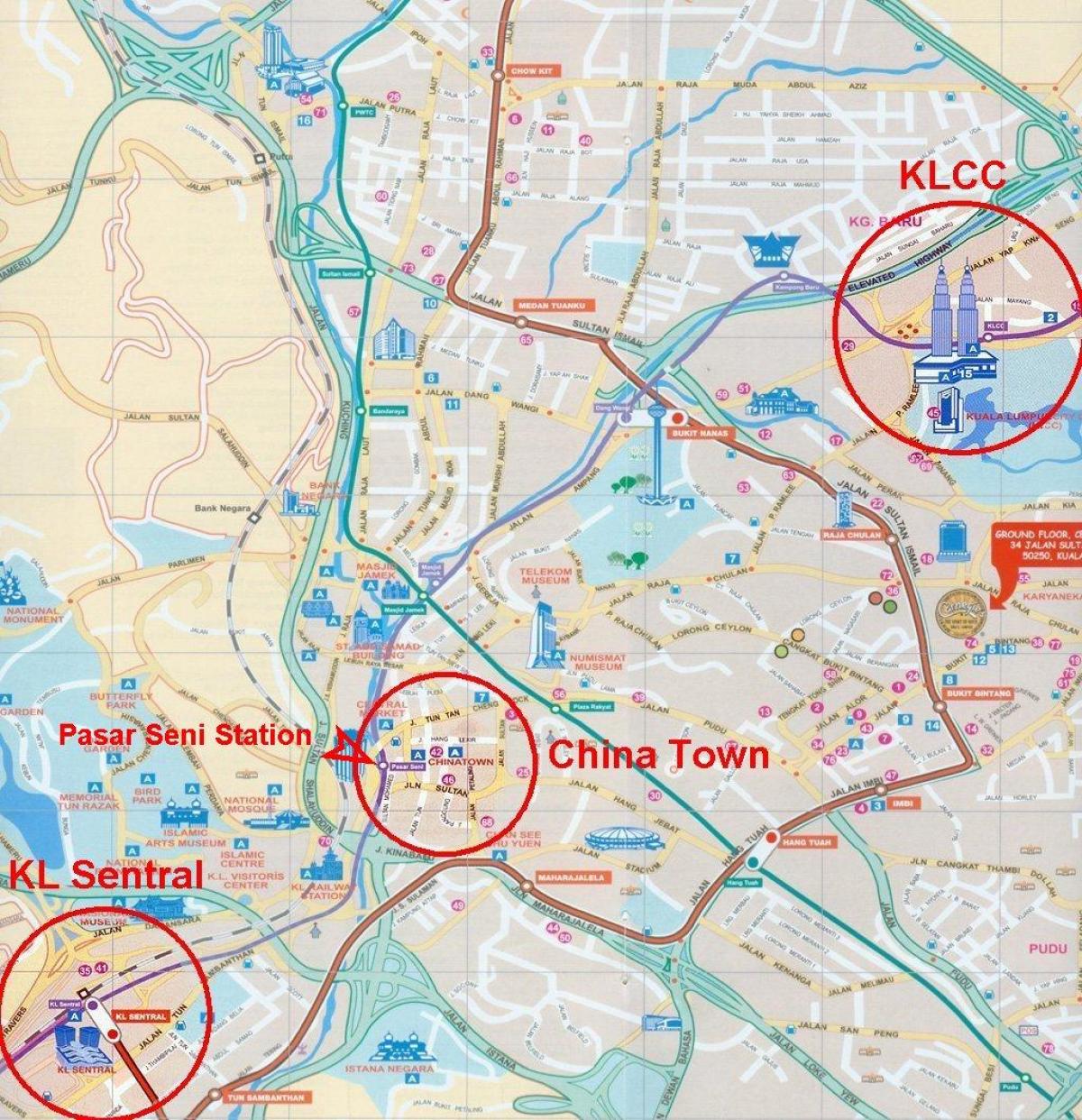 град Куала Лумпур картата