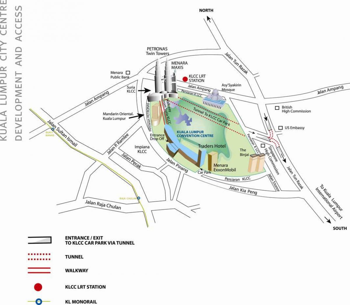 Карта Куала Лумпур-център 