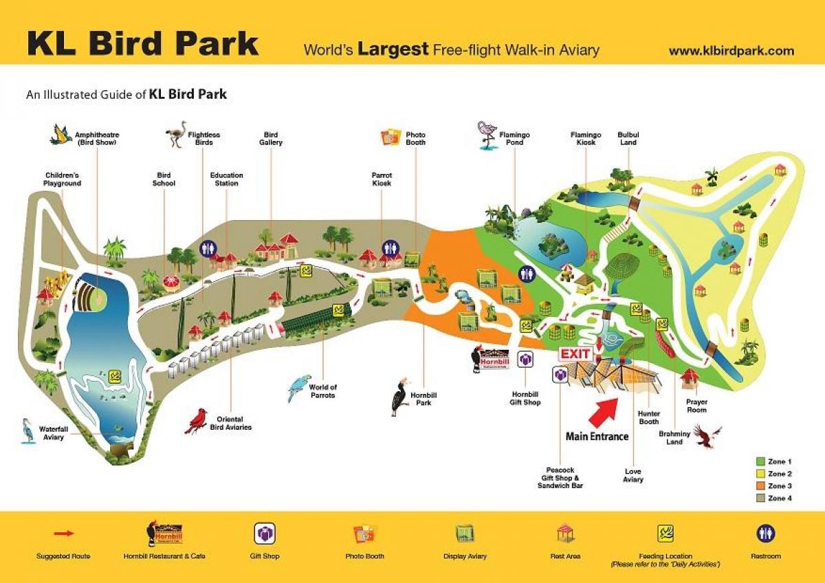 Карта на парка за птици