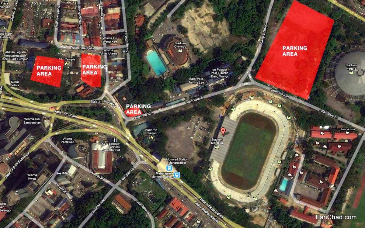 Карта на стадион Negara