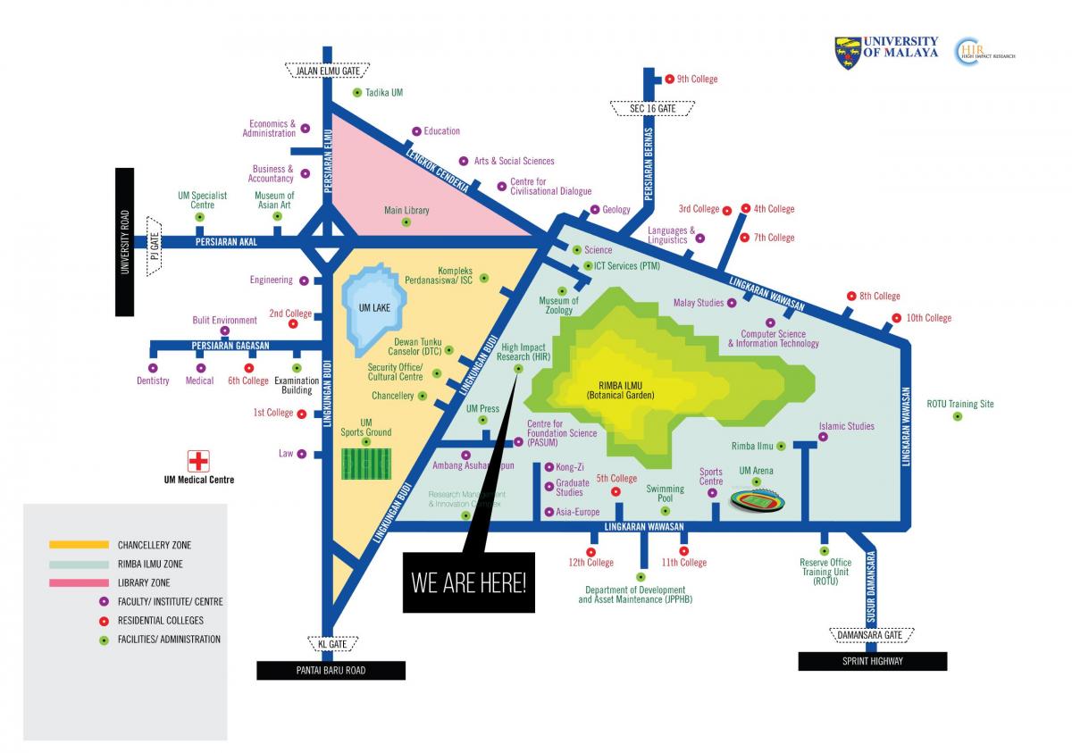 Карта на университета Малайи