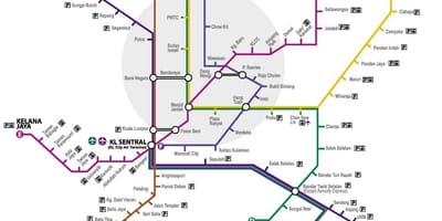 Малайзия нов ЛРТ маршрут на картата