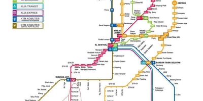 Subang Jaya ЛРТ маршрут на картата