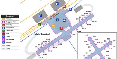 Куала Лумпур международното летище на картата