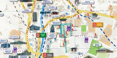 Картата на улица Petaling в Куала Лумпур